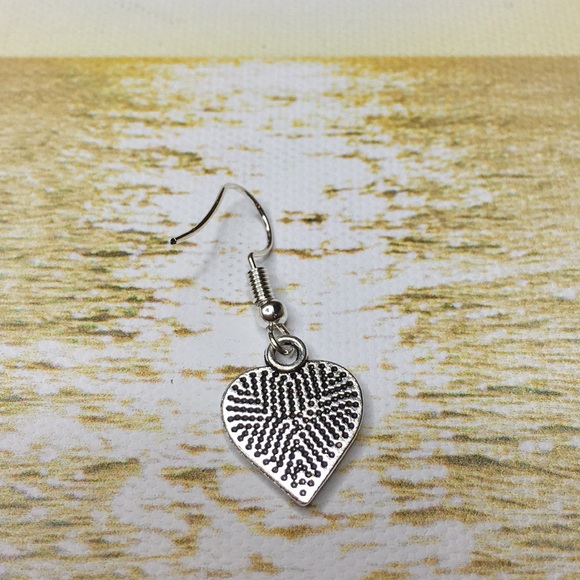 Paw Print Heart Earrings - Picture 8 of 12